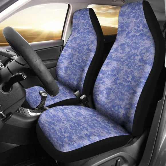 Blue Digital Camouflage Car Seat Covers 112608 - YourCarButBetter