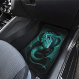 Blue Dragon Rose Art Design Car Floor Mats Fantasy 210303 - YourCarButBetter