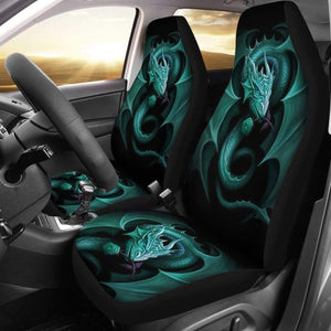 Blue Dragon Rose Art Design Car Seat Covers Fantasy 210303 - YourCarButBetter