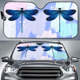 Blue Dragonfly Watercolor Car Auto Sun Shades 213003 - YourCarButBetter