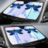 Blue Dragonfly Watercolor Car Auto Sun Shades 213003 - YourCarButBetter