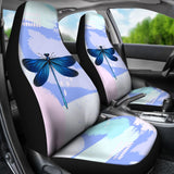 Blue Dragonfly Watercolor Car Seat Covers 213003 - YourCarButBetter