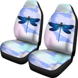 Blue Dragonfly Watercolor Car Seat Covers 213003 - YourCarButBetter