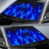 Blue Flames Design Car Auto Sun Shades 211901 - YourCarButBetter