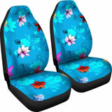 Blue Flowers Car Seat Covers 153908 - YourCarButBetter