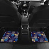 Blue Japanese Pattern Cloud Wave Flower Front And Back Car Mats 094201 - YourCarButBetter