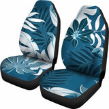 Blue Leaves Car Seat Covers 153908 - YourCarButBetter