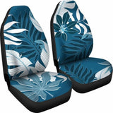 Blue Leaves Car Seat Covers 153908 - YourCarButBetter