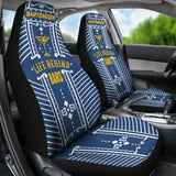 Blue Life Behind Bars Bartender Gold Letter Printed Car Seat Covers 211601 - YourCarButBetter