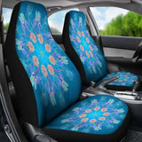 Blue Mandala Flower Car Seat Cover 105905 - YourCarButBetter