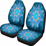 Blue Mandala Flower Car Seat Cover 105905 - YourCarButBetter