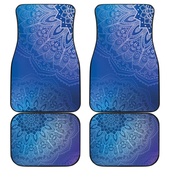 Blue Mandalas Car Floor Mats 093223 - YourCarButBetter