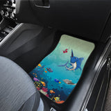 Blue Marlin Under The Sea Cartoon Fishing Car Floor Mats 182417 - YourCarButBetter