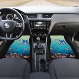 Blue Marlin Under The Sea Cartoon Fishing Car Floor Mats 182417 - YourCarButBetter