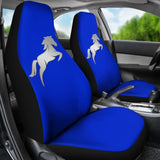 Blue Mustang Horse Silhouette Car Seat Covers Custom 1 210701 - YourCarButBetter