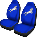 Blue Mustang Horse Silhouette Car Seat Covers Custom 1 210701 - YourCarButBetter