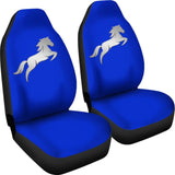 Blue Mustang Horse Silhouette Car Seat Covers Custom 1 210701 - YourCarButBetter