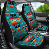 Blue Native Tribes Pattern Native American Car Seat Covers 093223 - YourCarButBetter