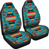 Blue Native Tribes Pattern Native American Car Seat Covers 093223 - YourCarButBetter
