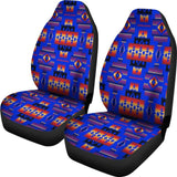 Blue Neon Tribal Native American Car Seat Covers 093223 - YourCarButBetter