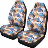 Blue Orange And Yellow Palm Trees Pattern Car Seat Covers 153908 - YourCarButBetter