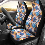 Blue Orange And Yellow Palm Trees Pattern Car Seat Covers 153908 - YourCarButBetter