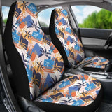 Blue Orange And Yellow Palm Trees Pattern Car Seat Covers 153908 - YourCarButBetter