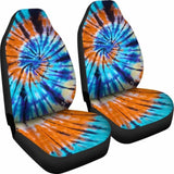 Blue & Orange Tie Dye Car Seat Covers 154230 - YourCarButBetter