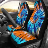 Blue & Orange Tie Dye Car Seat Covers 154230 - YourCarButBetter