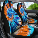 Blue & Orange Tie Dye Car Seat Covers 154230 - YourCarButBetter