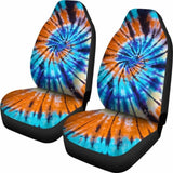 Blue & Orange Tie Dye Car Seat Covers 154230 - YourCarButBetter