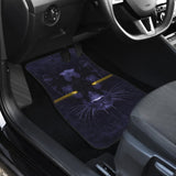 Blue Panther With Yellow Eyes Car Floor Mats 212601 - YourCarButBetter