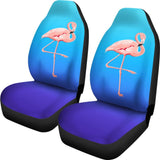 Blue Pink Flamingo Car Seat Covers 210704 - YourCarButBetter