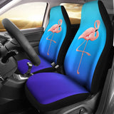 Blue Pink Flamingo Car Seat Covers 210704 - YourCarButBetter