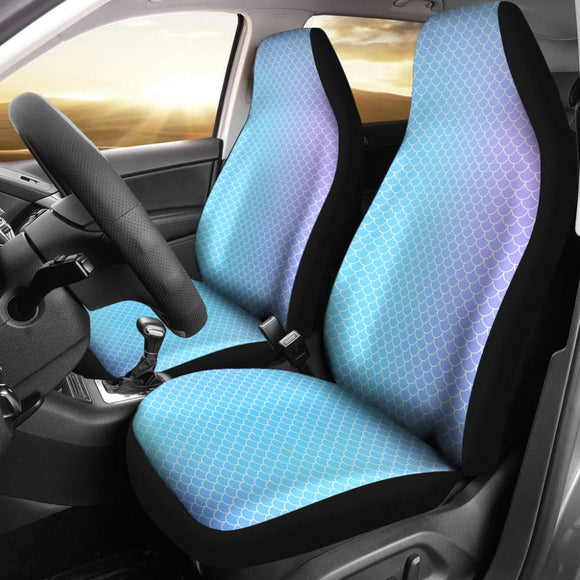 Blue Purple Mermaid Scales Car Seat Covers 212001 - YourCarButBetter