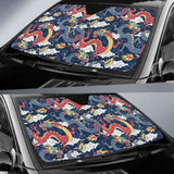 Blue Red Dragon Cloud Pattern Car Auto Sun Shades 172609 - YourCarButBetter