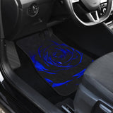 Blue Rose Floral Car Floor Mats 212701 - YourCarButBetter