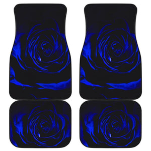 Blue Rose Floral Car Floor Mats 212701 - YourCarButBetter