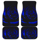 Blue Rose Floral Car Floor Mats 212701 - YourCarButBetter