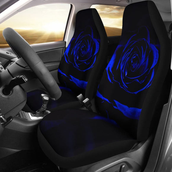 Blue Rose Floral Car Seat Covers 212701 - YourCarButBetter