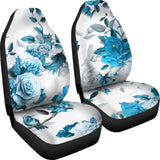 Blue Roses Car Seat Covers 210705 - YourCarButBetter