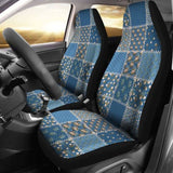 Blue Shabby Chic Patchwork Style Car Seat Covers 153908 - YourCarButBetter