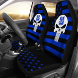 Blue Star Stripes American Flag US Coast Guard Car Seat Covers 210701 - YourCarButBetter
