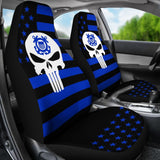 Blue Star Stripes American Flag US Coast Guard Car Seat Covers 210701 - YourCarButBetter