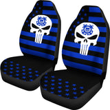 Blue Star Stripes American Flag US Coast Guard Car Seat Covers 210701 - YourCarButBetter
