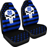 Blue Star Stripes American Flag US Coast Guard Car Seat Covers 210701 - YourCarButBetter