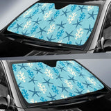 Blue Starfish Coral Reef Pattern Car Auto Sun Shades 460402 - YourCarButBetter