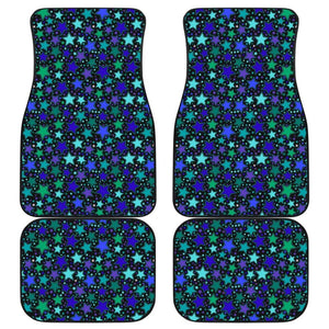 Blue Stars Front And Back Car Mats 101819 - YourCarButBetter