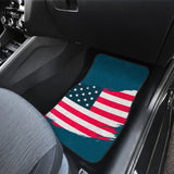 Blue Stars Stripes American Flag Car Floor Mats 211206 - YourCarButBetter