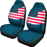 Blue Stars Stripes American Flag Car Seat Covers 211206 - YourCarButBetter